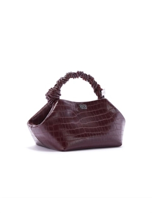 Bou small croco pelinova bag Burgundy B2100038 Ganni 